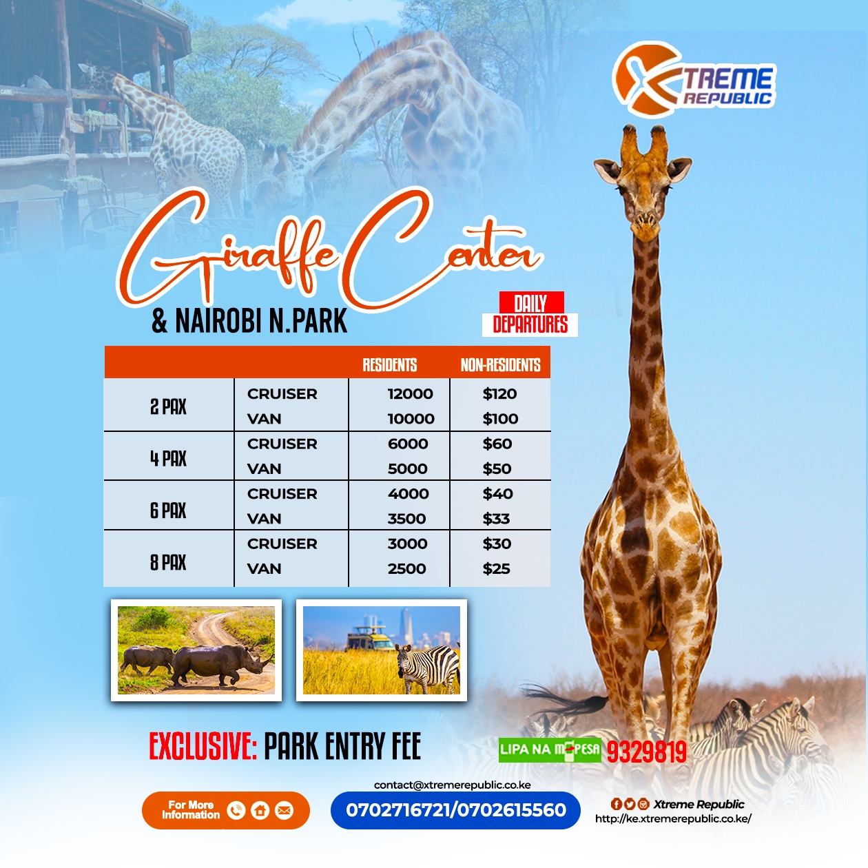 🌿 Explore Nairobi National Park & Giraffe Centre